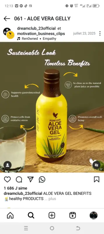 Forever aloe Vera gel