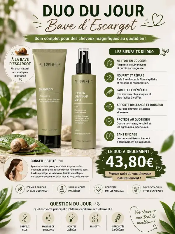Le duo de soins capillaires Aurodhea