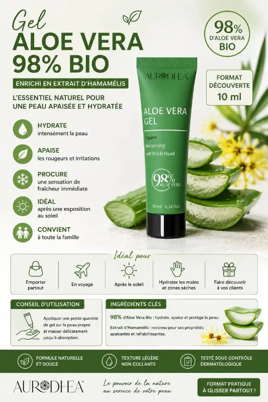 le Gel Aloe Vera 98% Bio