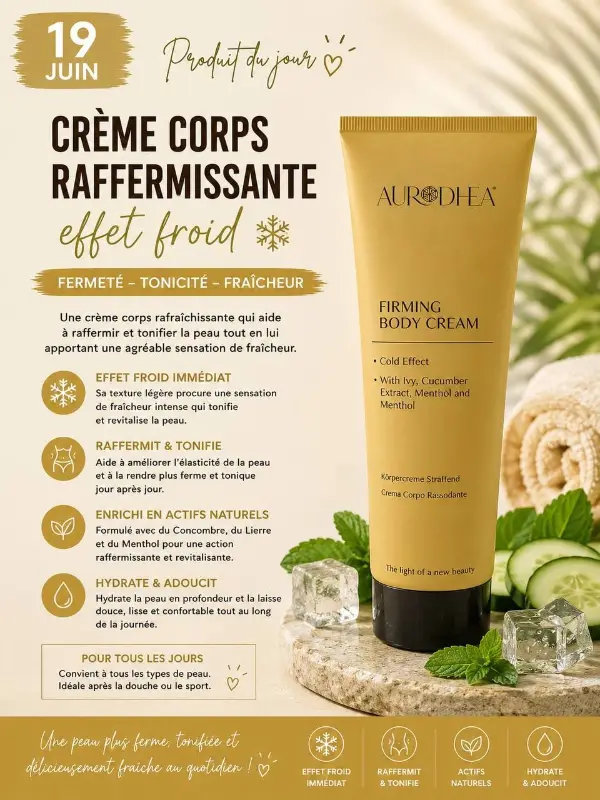 Crème Corps Raffermissante Effet Froid