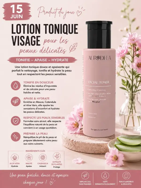 Lotion Tonique Visage Aurodhea