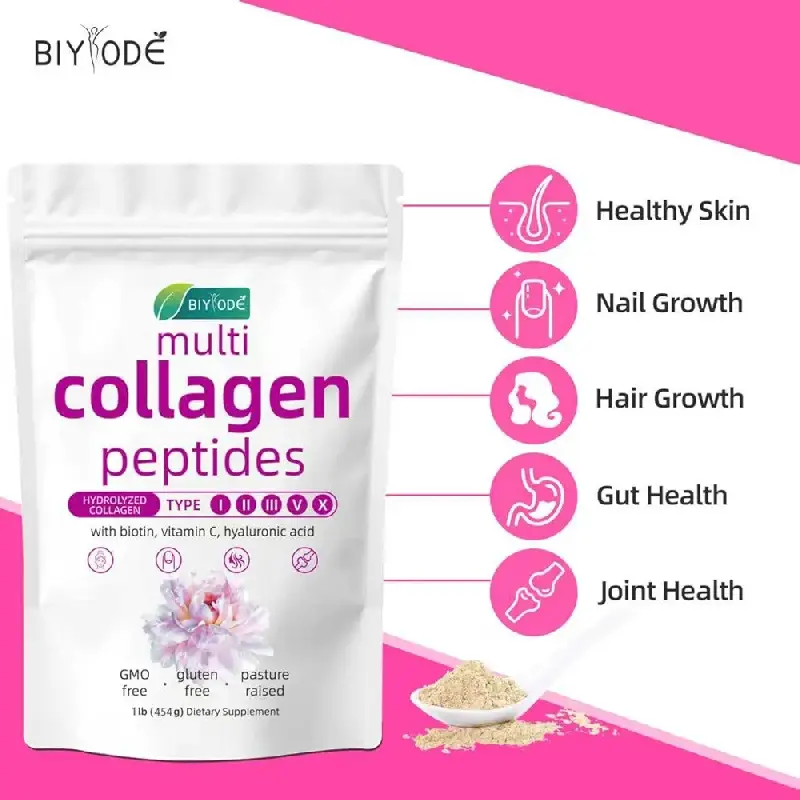 Peptides de collagène hydrolysé avec biotine