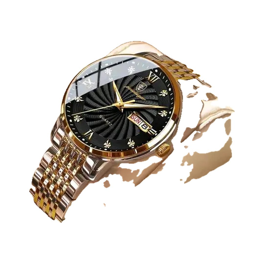 Montre de Luxe Poedagar - Quartz Bicolore Or & Argent