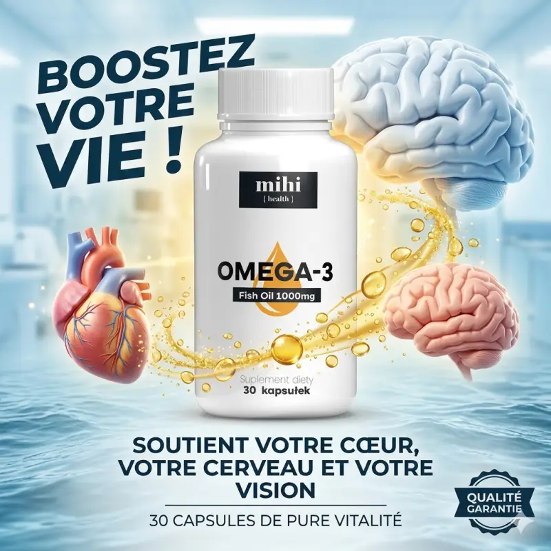 Huile de poisson oméga-3 1000mg