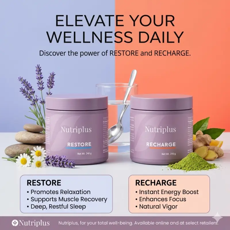NUTRIPLUS Recharge and NUTRIPLUS Restore