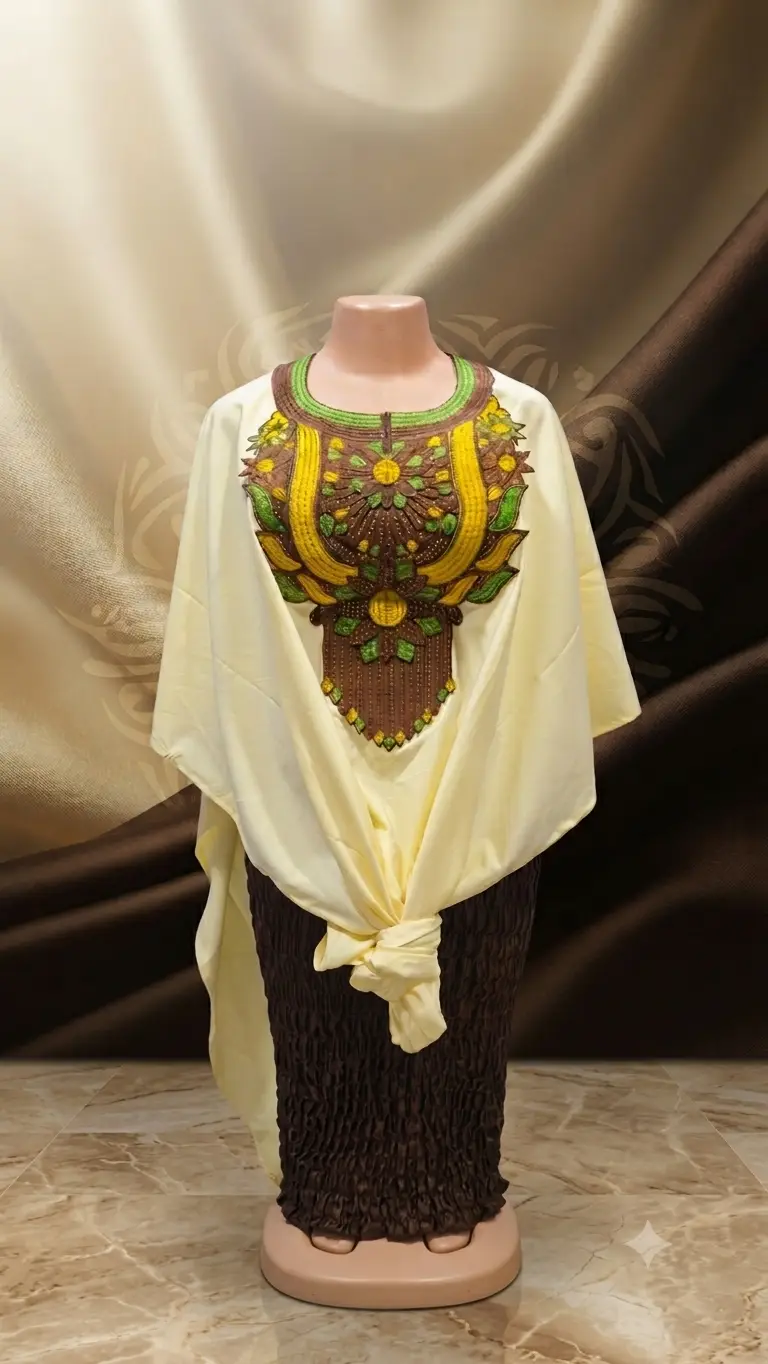 ABAYA ET KHIMAR AVEC HIJAB INTÉGRÉ 