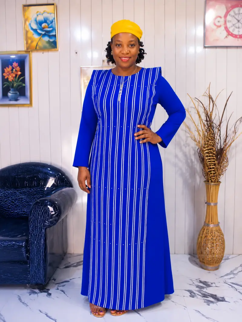 💙 Robe Longue Bleu Royal – L'Élégance qui Vous Distingue 💙