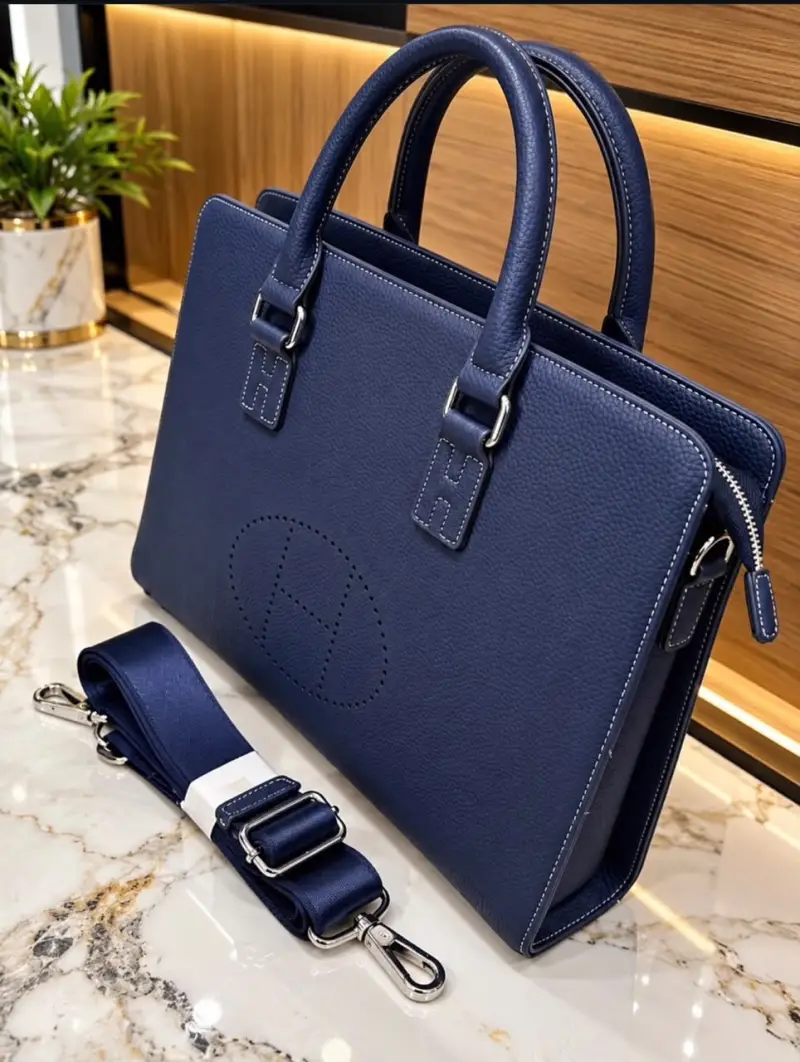 Sac business bleu marine avec bandoulière