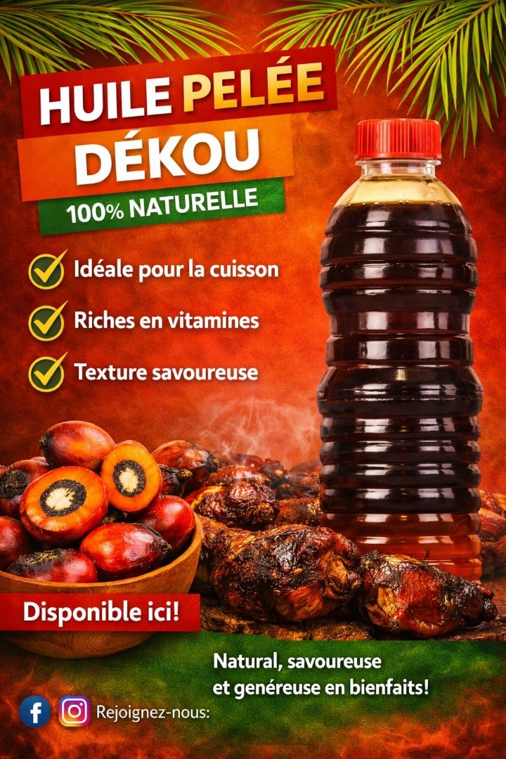 🌴 Huile de Palme – 100% Naturelle
